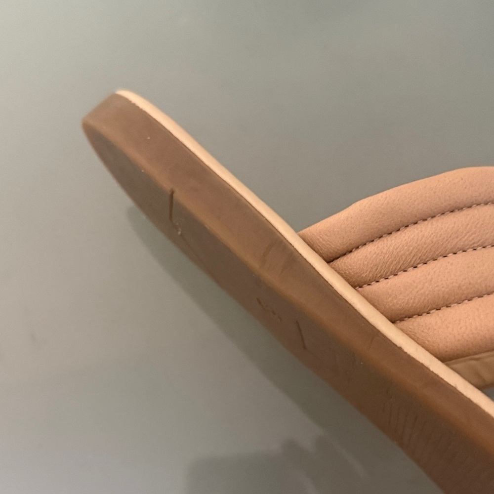 Seychelles Tan Slide Sandals – Size 8 – Flat Minimalist Summer Slides NEW - Picture 6 of 11